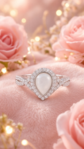 Peardrop infinity breastmilk keepsake ring