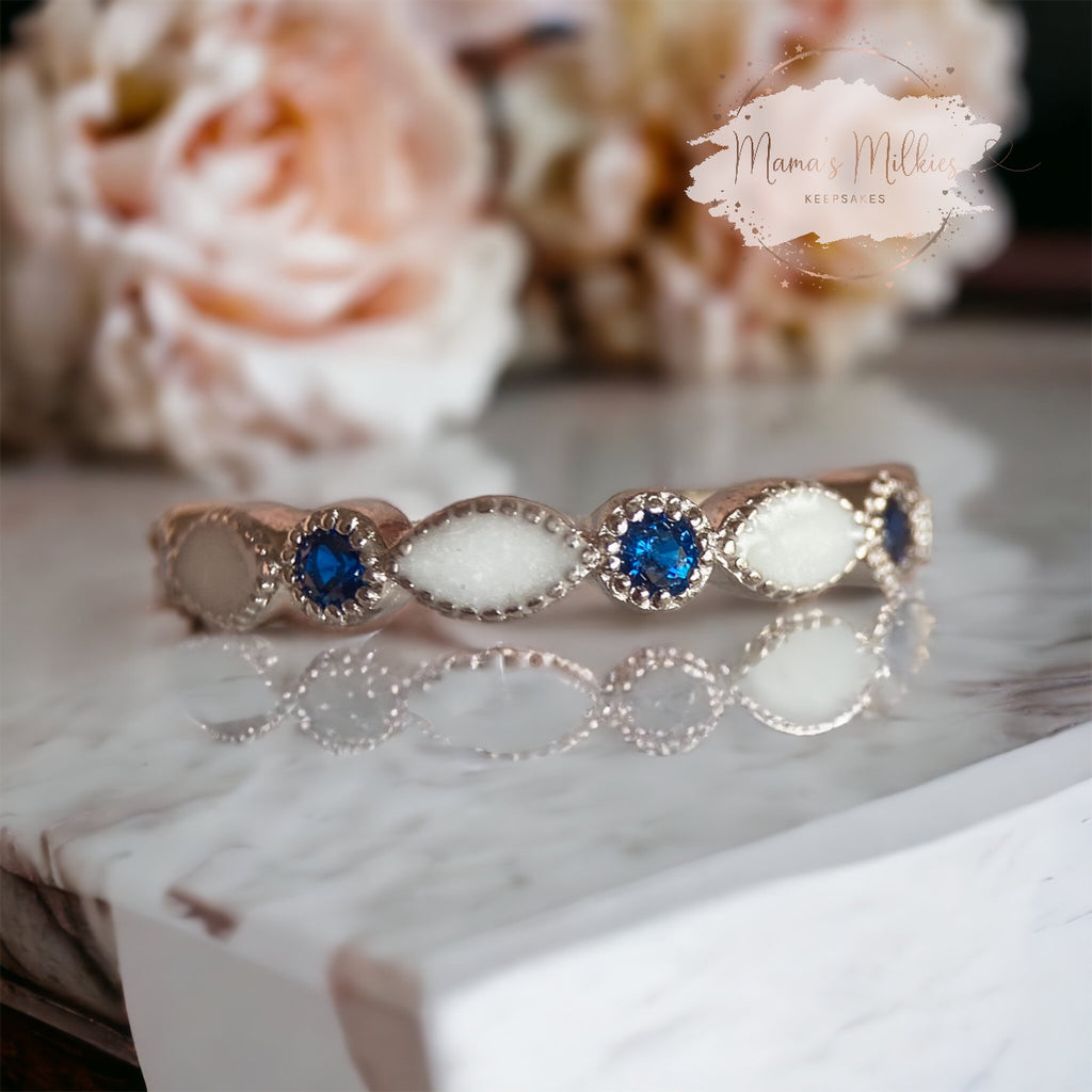 Princess stacker ring - one birthstone choice only