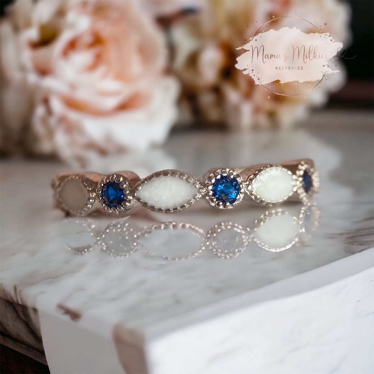 Princess stacker ring - one birthstone choice only