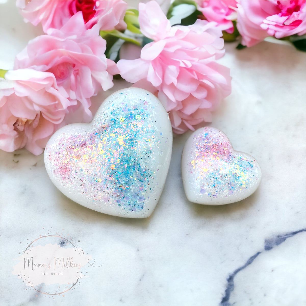 Large Puffy Heart - breastmilk keepsake