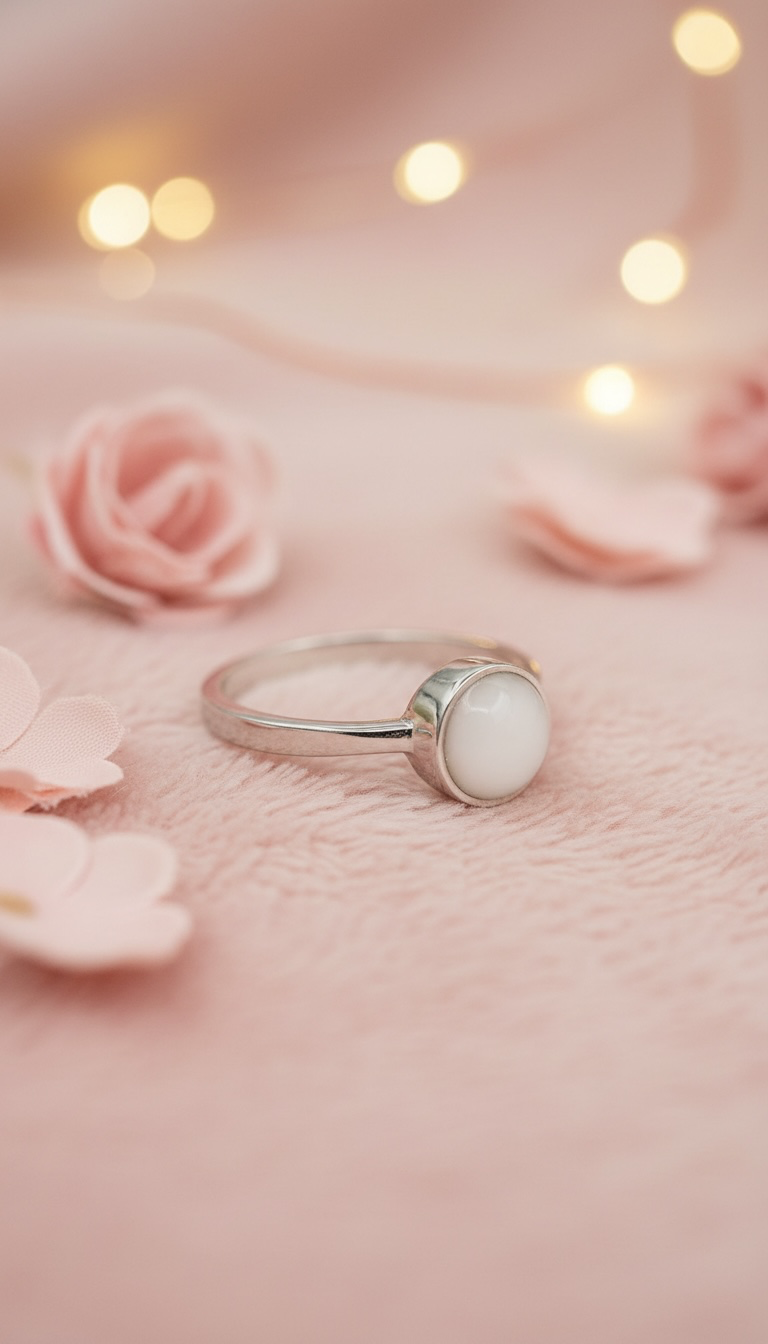 Round plain breastmilk keepsakes ring