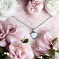 Dainty heart breastmilk keepsake necklace