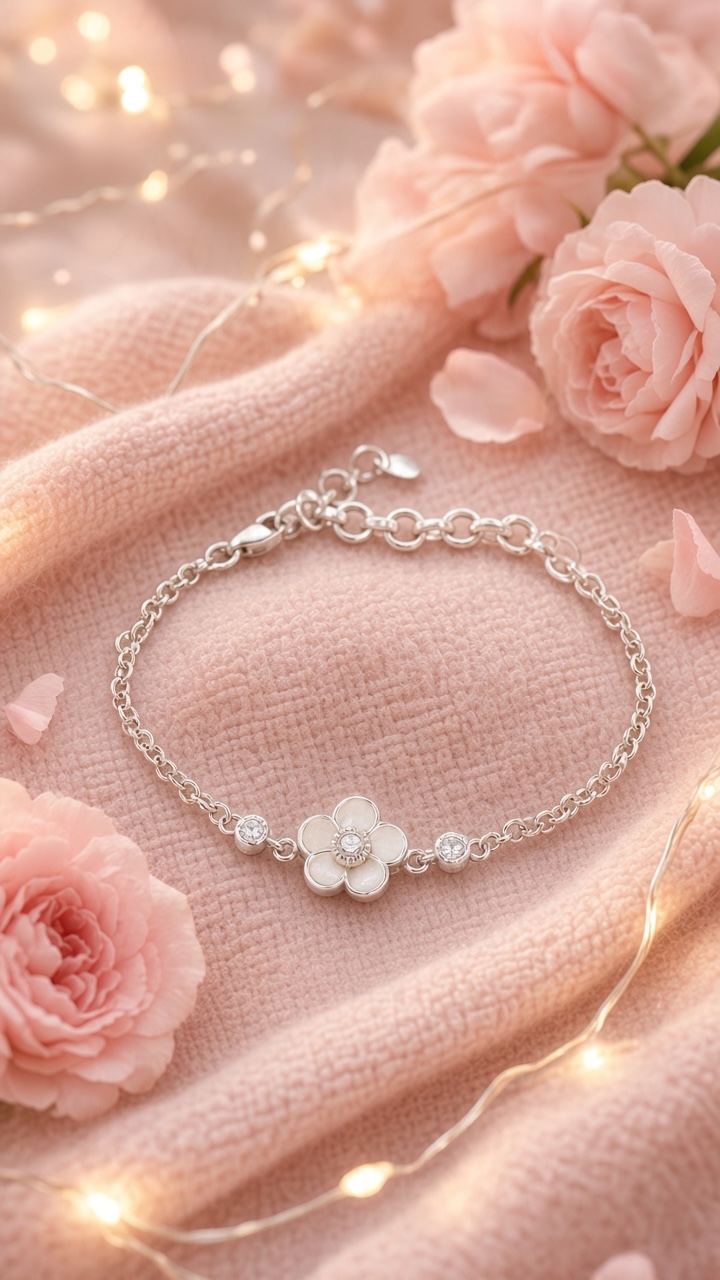 Forget me not bracelet breastmilk keepsake