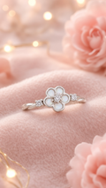 Forget me not breastmilk keepsake ring